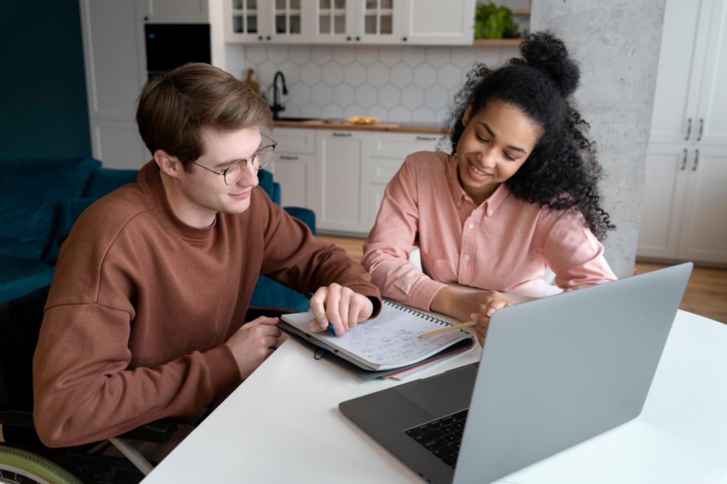 Professional reviewing financial analysis on computer screen